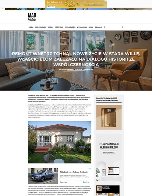 Rekonstrukce interiéru vdechla staré vile nový život. Majitelé chtěli vytvořit dialog mezi historií a modernou.